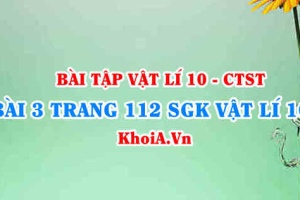 Bài 3 trang 112 SGK Vật lí 10 Chân trời sáng tạo